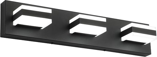SOLFART Black Bathroom Vanity Light Fixtures Over Mirror LED Dimmable 3 Lights by SOLFART