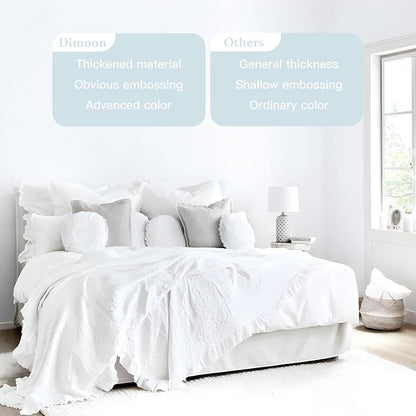 Dimoon 118''x23.6'' Peel and Stick Wallpaper White Contact Paper - Image 3