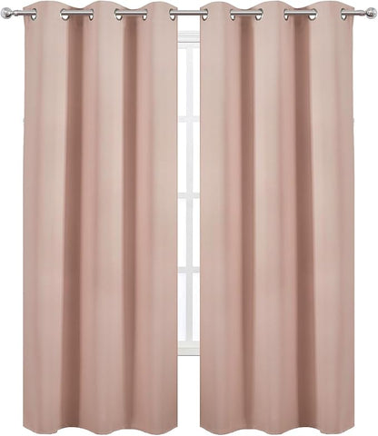 LEMOMO Blush Thermal Blackout Curtains/42 x 84 Inch/Set of 2 Panels Room - Image 2