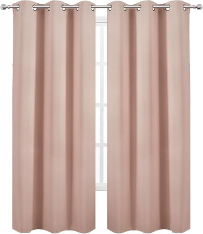 LEMOMO Blush Thermal Blackout Curtains/42 x 84 Inch/Set of 2 Panels Room - Image 2