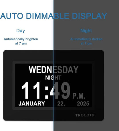 TROCOTN Dementia Clocks, Large Display Calendar Alarm Clock - Image 5