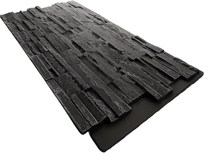 EverStone Cascade Faux Stone Panel, 48 5/8"W x 24 3/4"H x 1 1/4"D, Graphite - Image 6