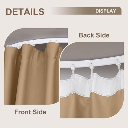 MaKefeile Room Divider Curtains & Flexible Bendable Tracks Set, Privacy - Image 5