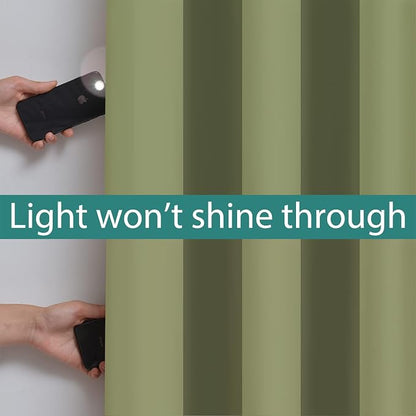 Yakamok 100% Blackout Curtains Energy Saving Thermal Insulated 2 Thick Layers - Image 3