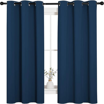 NICETOWN Room Darkening Curtains 63 inch Length 2 Panels, Thermal Insulated - Image 2