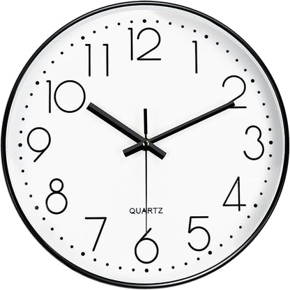 Silent Wall Clocks Battery Operated 8 Inch, Analog Wall Clock by MABPEDO
