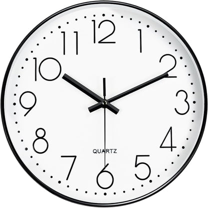 Silent Wall Clocks Battery Operated 8 Inch, Analog Wall Clock by MABPEDO