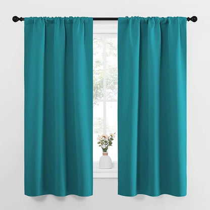 NICETOWN Peacock Blue Blackout Curtains Panels by NICETOWN