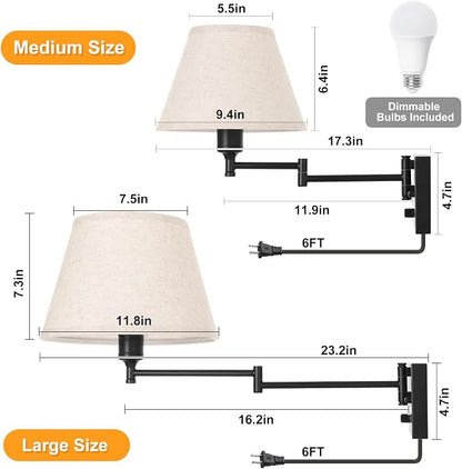 TRLIFE Wall Sconce Plug in, Remote Control Dimming 10-100% and Adjustable Color - Image 5
