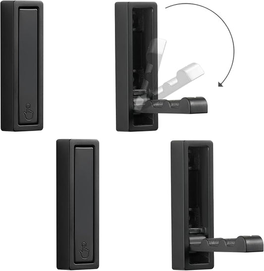 Folding Wall Hooks, Heavy Duty Zinc Alloy No Rust Fold Up Hooks - Image 2