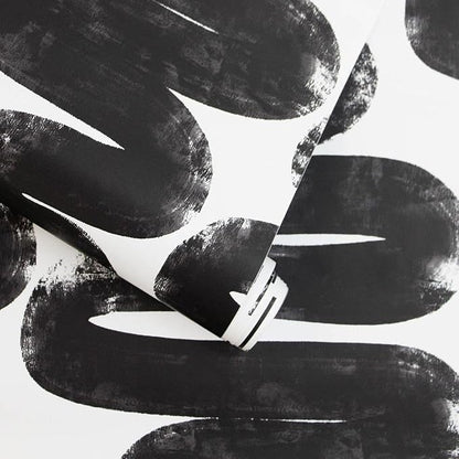 Tempaper x Bobby Berk White & Black Wiggle Room Removable Peel and Stick - Image 2