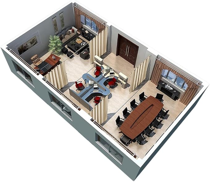 RYB HOME Room Divider Curtains Noise Reduce Windproof Light Block Wall Divider - Image 6