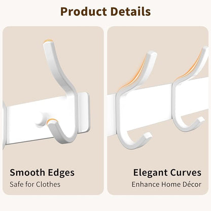 GWAAZXGZ White Coat Rack Wall Mount - Image 5