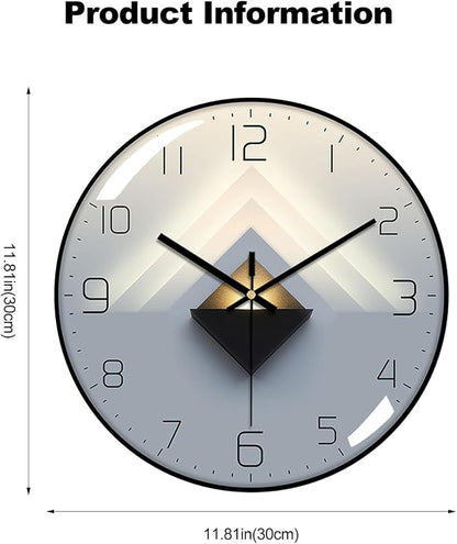 Ergocar Wall Clock, Art Deco Wall Clock, Non-Ticking Silent Modern Metal Wall - Image 7