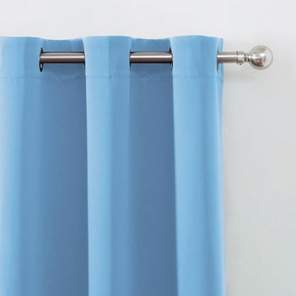 LEMOMO Sky Blue Thermal Blackout Curtains/42 x 84 Inch/Set of 2 Panels Room - Image 6