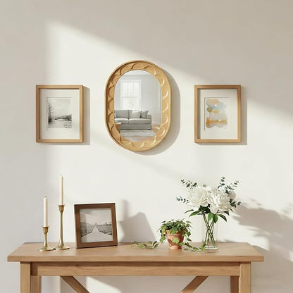 Entryway Small Mirrors for Wall, 16 x 12 Inch Bathroom Wood Mirror - Image 6