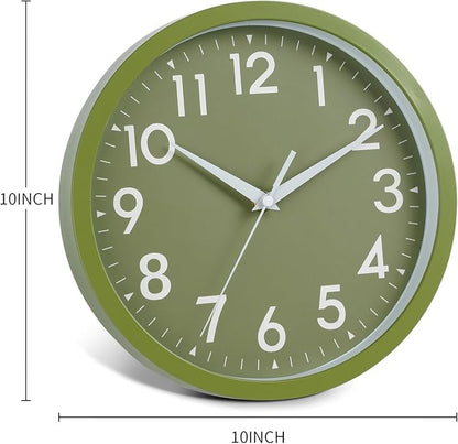 DAXSMY Wall Clock Analog 10 Inch Simple Silent Non Ticking Battery Operated - Image 4