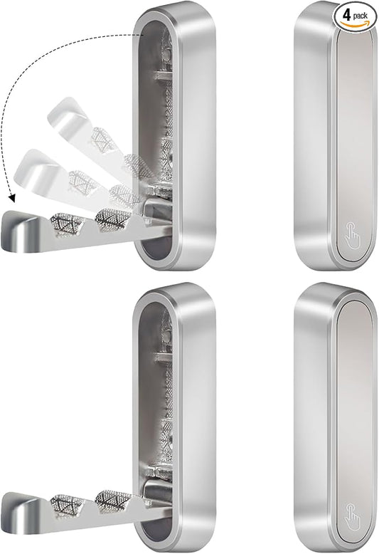 4PCS Foldable Wall Hooks, Heavy Duty Zinc Alloy Folding Wall Hooks, Folding by Unknown