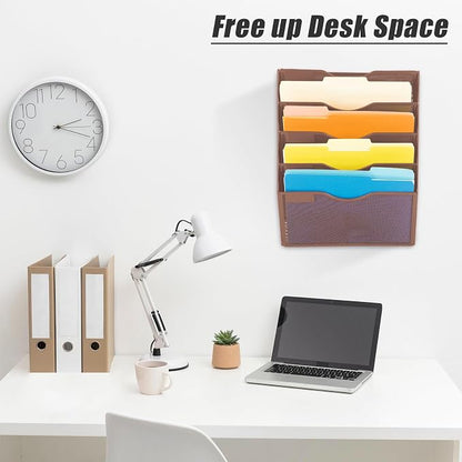 EASEPRES 5 Pocket Mesh Hanging Wall File Organizer, Wall Mounted Mail Paper - Image 7