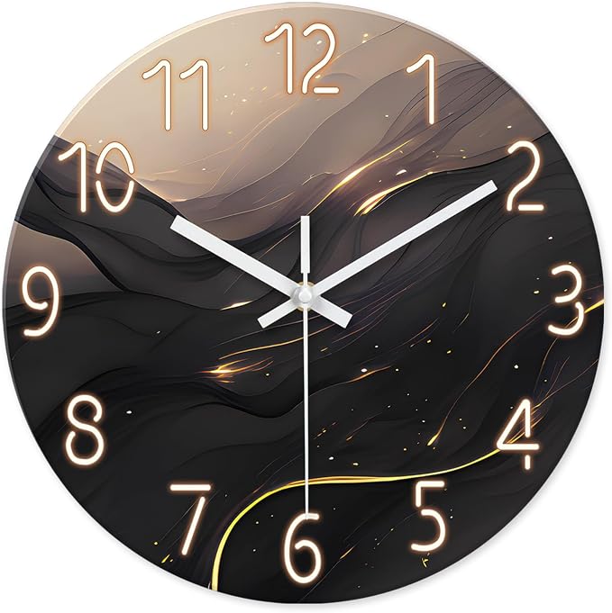 Large Wall Clocks Battery Operated 16 Inch Marble Glass Wall Clock by Constantplanet%E6%97%97%E8%88%B0%E5%BA%97