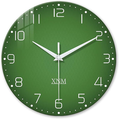 XNM Green Glass Big Wall Clock Battery Operated 20 Inch Modern Clock by XNMwallclock