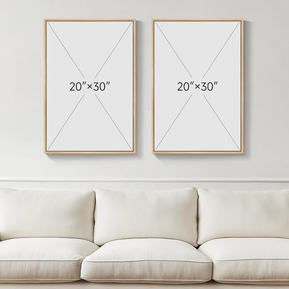 Framed Neutral Boho Wall Art for Bedroom, Mid Century Modern Bohemian Canvas - Image 3