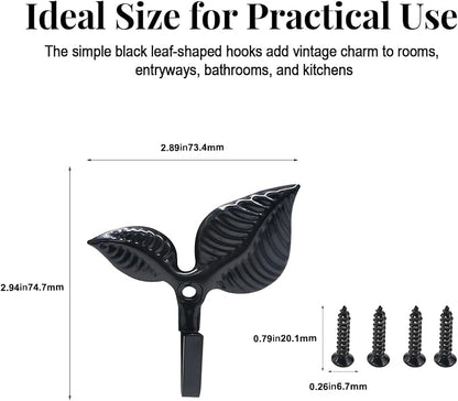 4pcs Iron Leaf Wall Hooks - Image 5