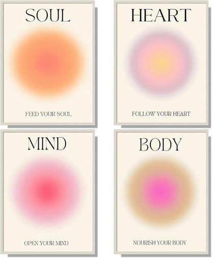 NCYEL 4 colorful abstract halo posters angel number positive energy by NCYEL