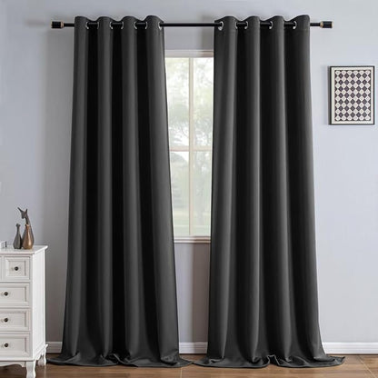 IGEMAEVE Blackout Curtains 90 Inch Length 2 Panels Set, Grommet Energy Saving by IGEMAEVE