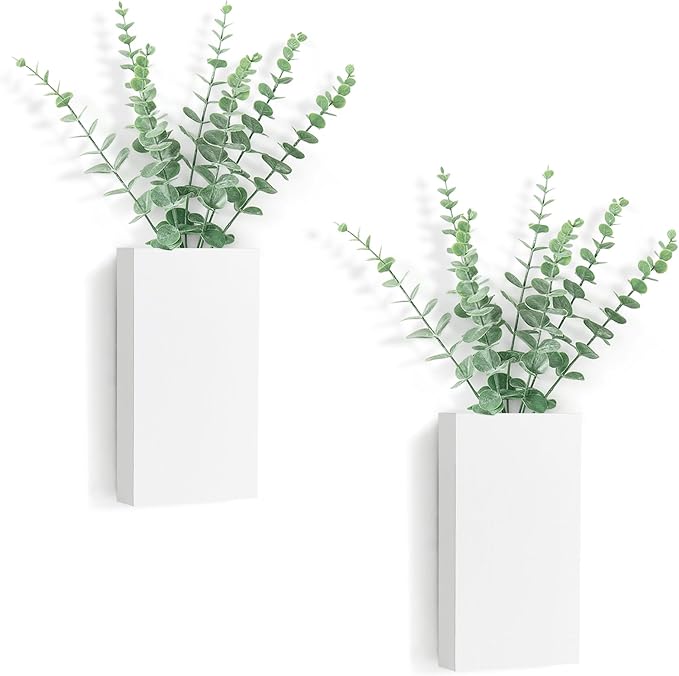 Dahey 2 Pack Wood Wall Planter Vase by Dahey