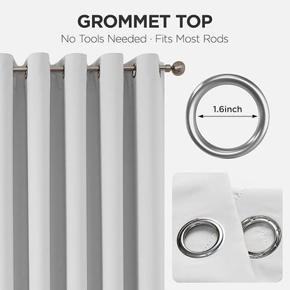 Joydeco Blackout Patio Sliding Door Curtains 90 Inches Long, Grommet Privacy - Image 7