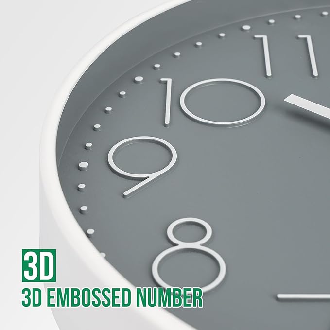 Wall Clock Non-Ticking Silent Modern Simple Style Round Decor Clock - Image 6