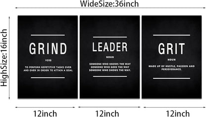 Motivational Grind Grit Leader Wall Art, Canvas Painting Wall Decor - Image 7