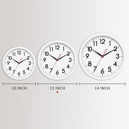 AKCISOT 12 Inch Wall Clock Silent Non Ticking Modern Wall Clocks Battery - Image 4
