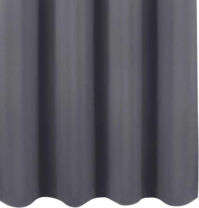 LEMOMO Blackout Curtains 66 x 54 Inch Long Grey Curtains Set of 2 Panels Room - Image 8