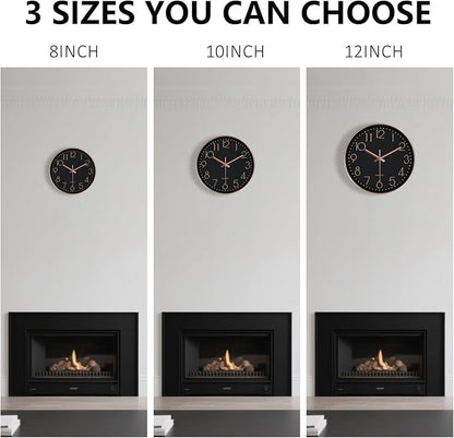 Wall Clock, Silent Wall Clocks Battery Operated 10 Inch- Modern Non Ticking - Image 8