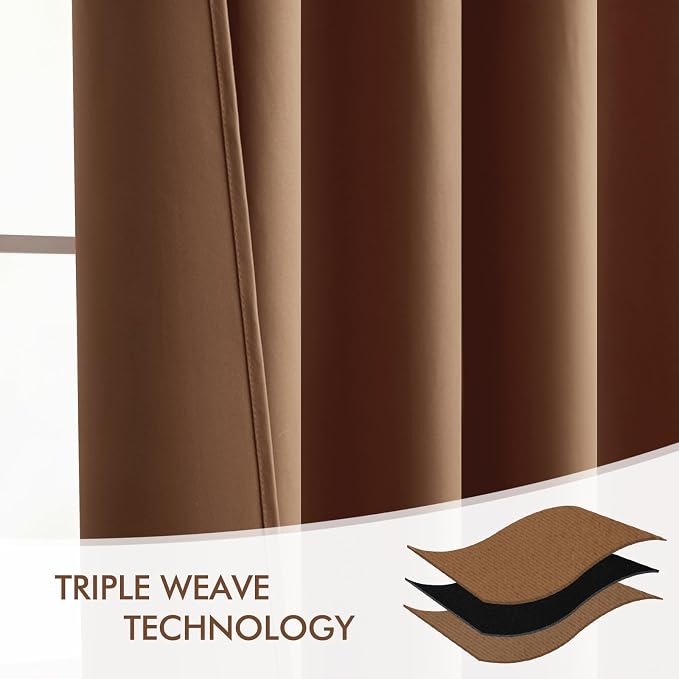 MIULEE Back Tab Blackout Curtains 96 Inch Long 2 Panels Set - Image 7