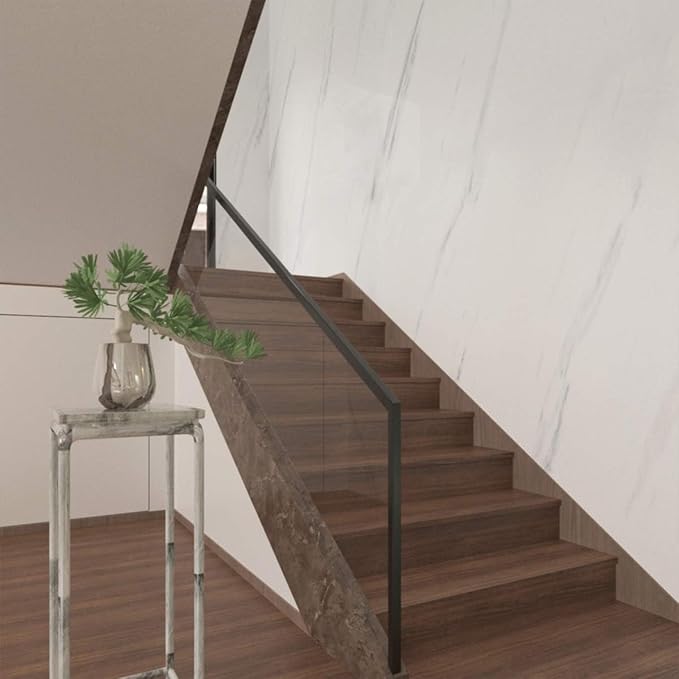 Large White Marble Granite Wallpaper Peel Stick Thicken 48x591inch Waterproof - Image 5