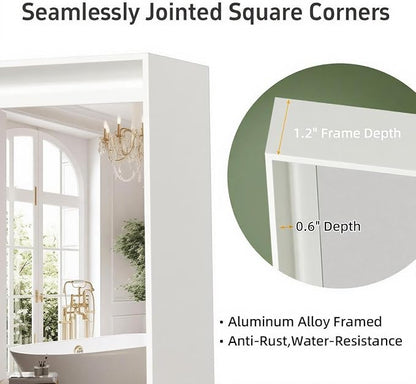 36x30 Inch White Bathroom Mirrors - Image 3