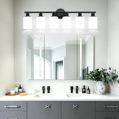 Zarbitta 6-Light Bathroom Light Fixtures, Bathroom Wall Lamp, - Image 6