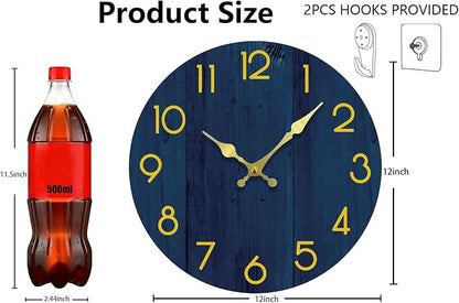 Wall Clock, Modern Wall Clocks Battery Operated, Silent Non Ticking Clock - Image 3