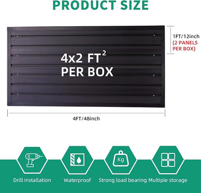 FRAYSCENT Slat Wall Paneling Garage Slat Wall Storage Systems Slatwall Panels - Image 3