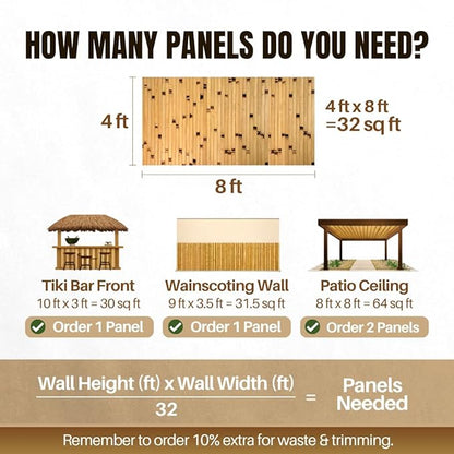 amaZulu Natural Bamboo Wall Panels 4x8 — Dark Brown Tambor Cladding, Rich Deep - Image 6