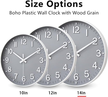 HZDHCLH Wall Clocks Battery Operated, Wall Clock Gray, 14 inch Wall Clock - Image 5