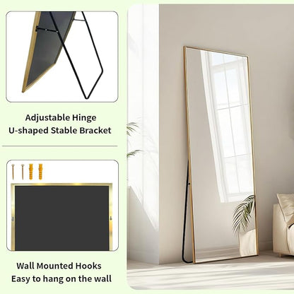 Sunniry Gold Mirror Full Length 56x16 inch, Floor Length Mirror - Image 3