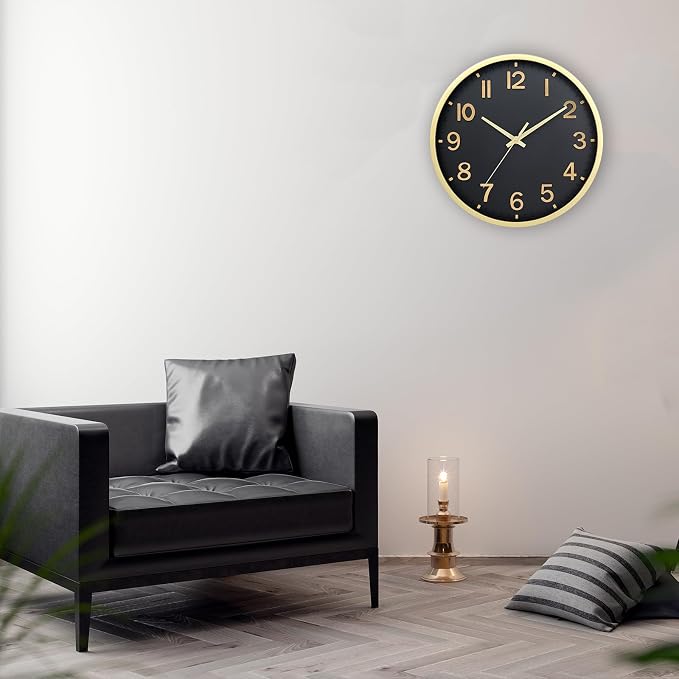 Wall Clocks Battery Operated 12 inch Modern Wall Clock, Silent Non Ticking Wall - Image 8
