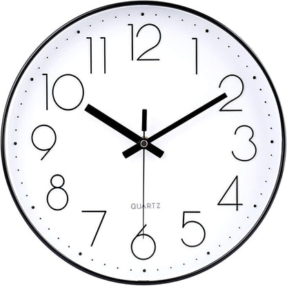 jomparis 12 Inch Wall Clock Silent Non Ticking Battery Operated Quartz Modern by JOMPARIS