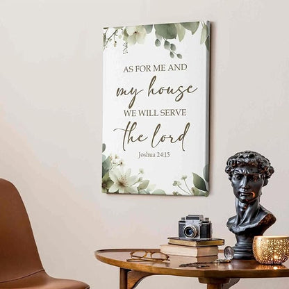 HIWX Christian Wall Decor, as for Me and My House Bible Verses Sage Green - Image 3