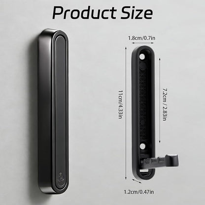 Dntorx 2 Pcs Extended Folding Coat Hooks Wall Mounted, 4.33 in Black Foldable - Image 2
