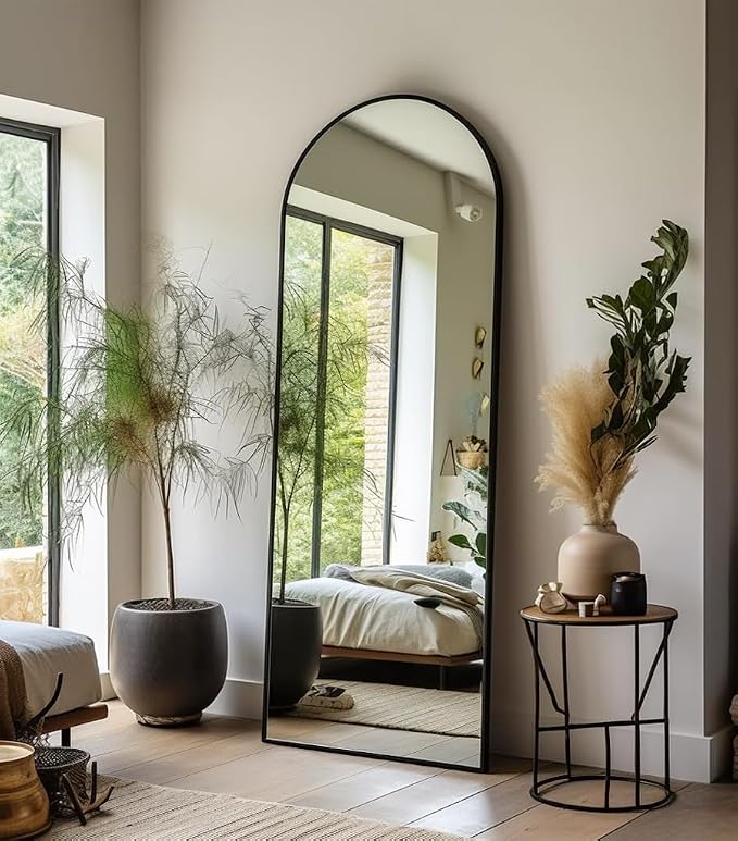 Dewfig Arched Full Length Mirror, Full Body Mirror by YourSpacePerfectlyReflected